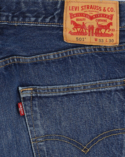 Vintage 90s Levi's 501 Dark Blue Jeans - W34 L30