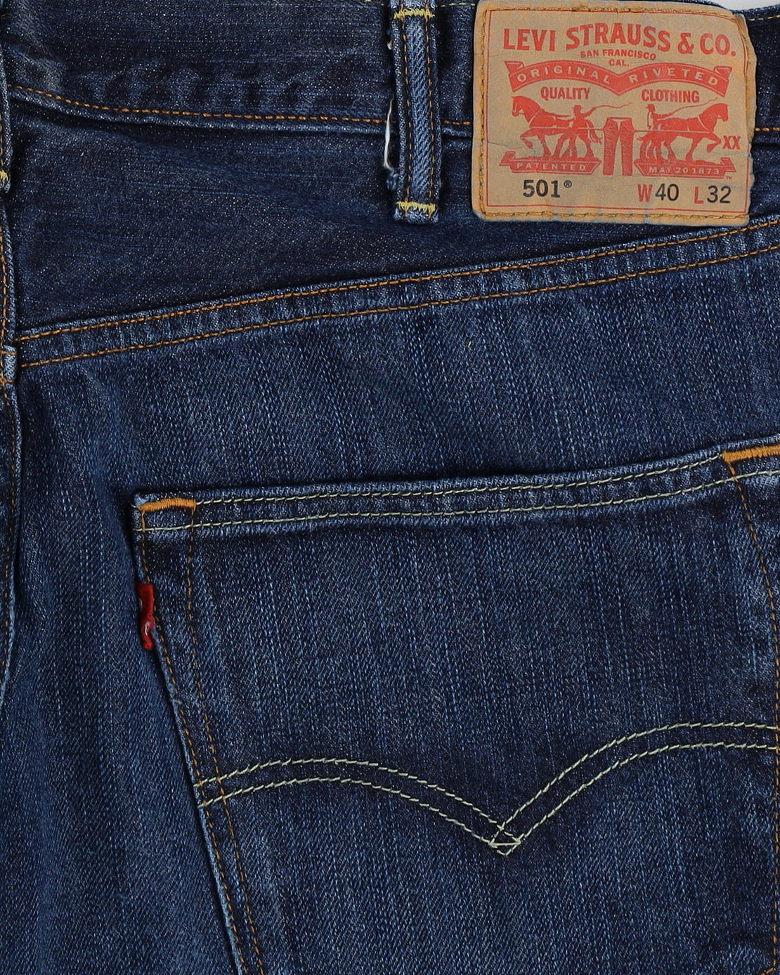 Levi's 501 Dark Blue Jeans - W40 L31