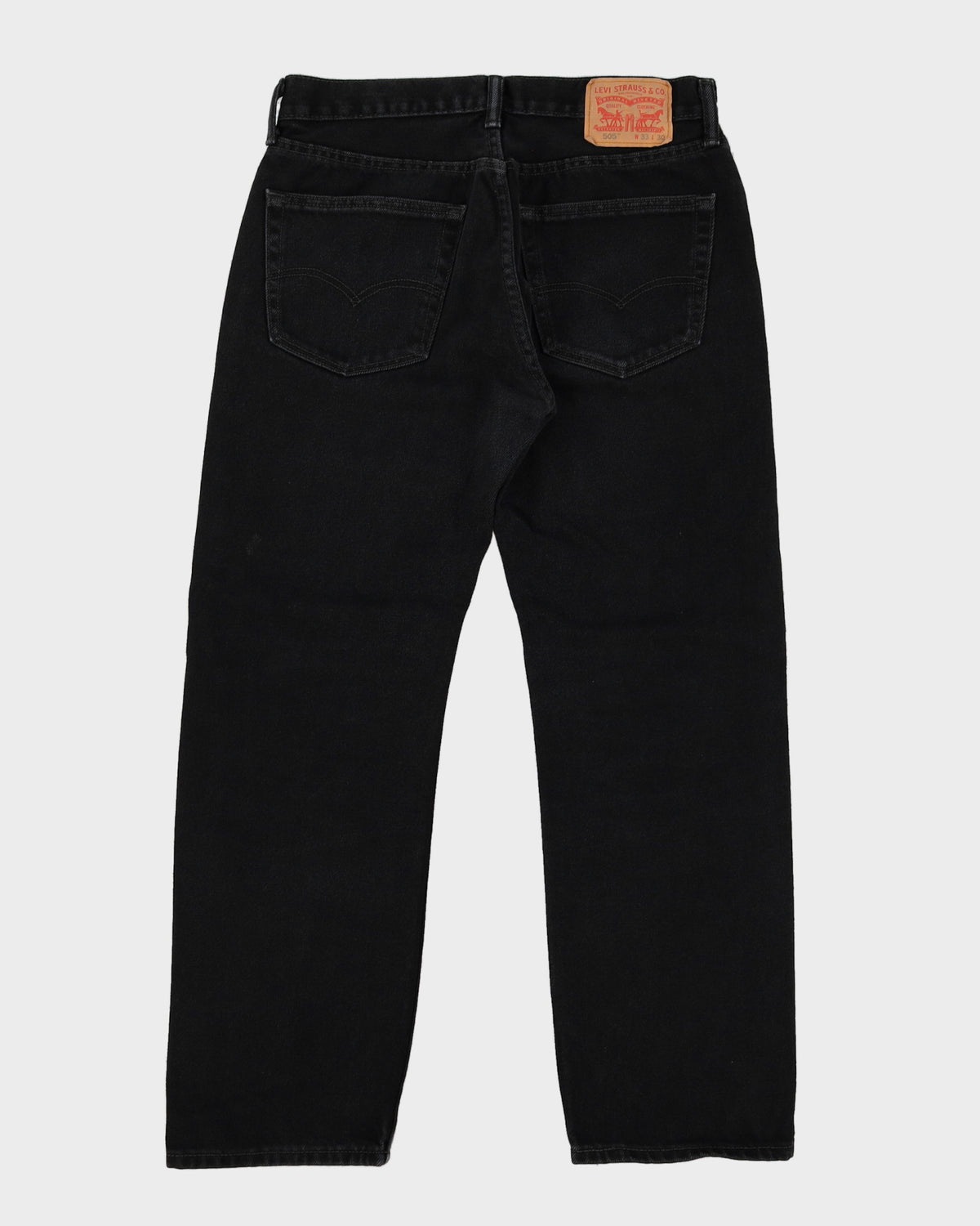 Levi's 505 Black Dark Wash Jeans - W32 L29