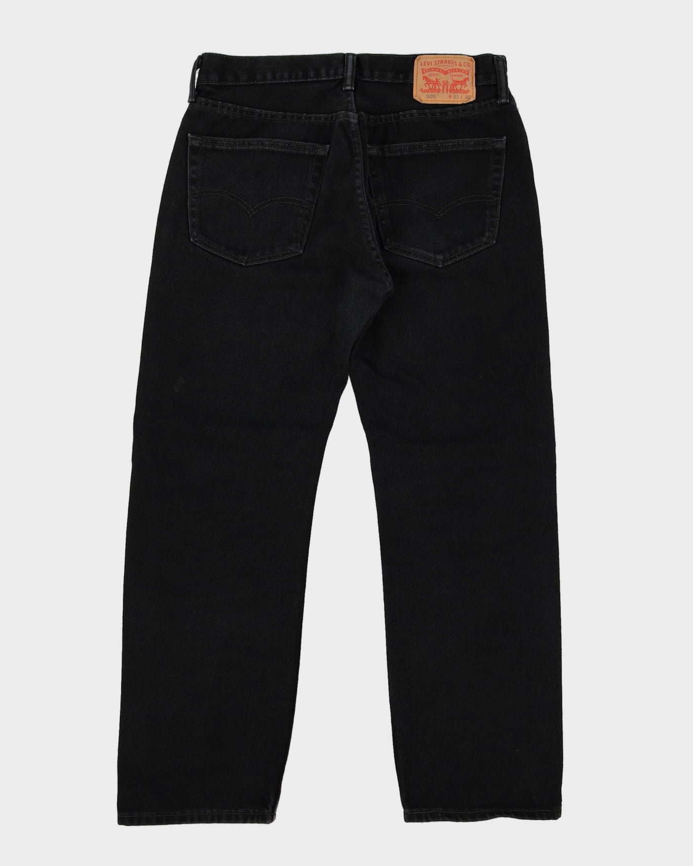 Levi's 505 Black Dark Wash Jeans - W32 L29