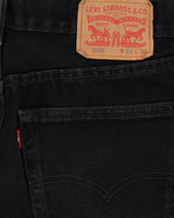Levi's 505 Black Dark Wash Jeans - W32 L29