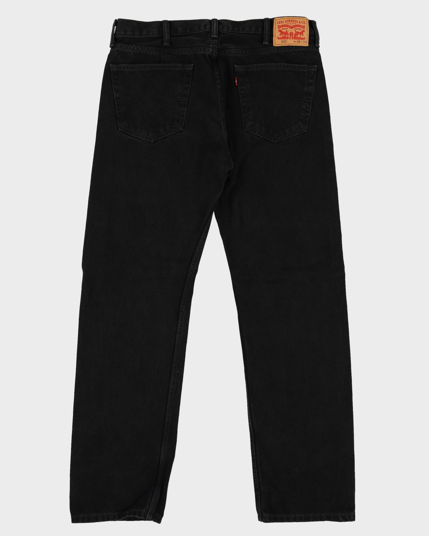 Levi's 505 Black Dark Wash Jeans - W38 L34