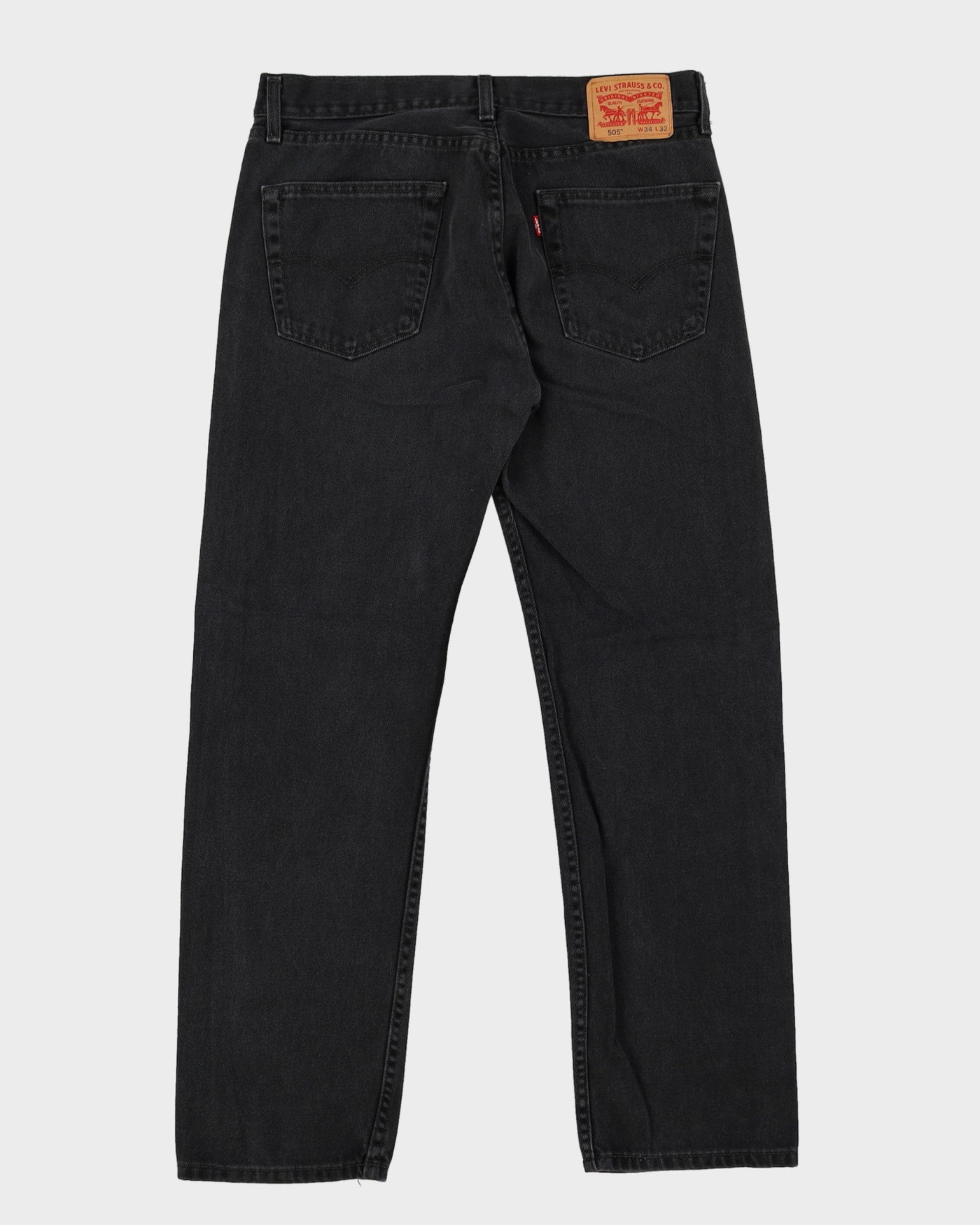 Levi's 505 Black Dark Wash Jeans - W34 L31