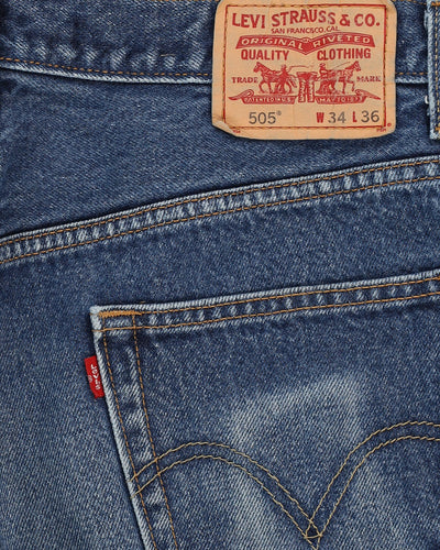 Levi's 505 Blue Jeans - W35 L35