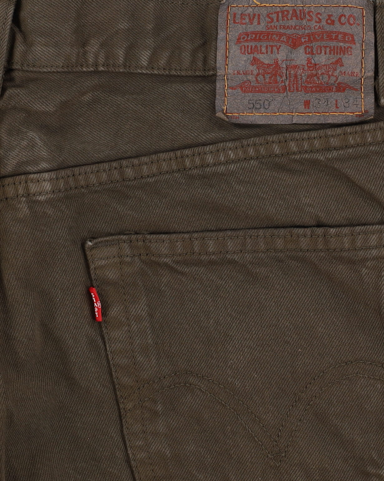 Levi's 550 Green Jeans - W34 L34