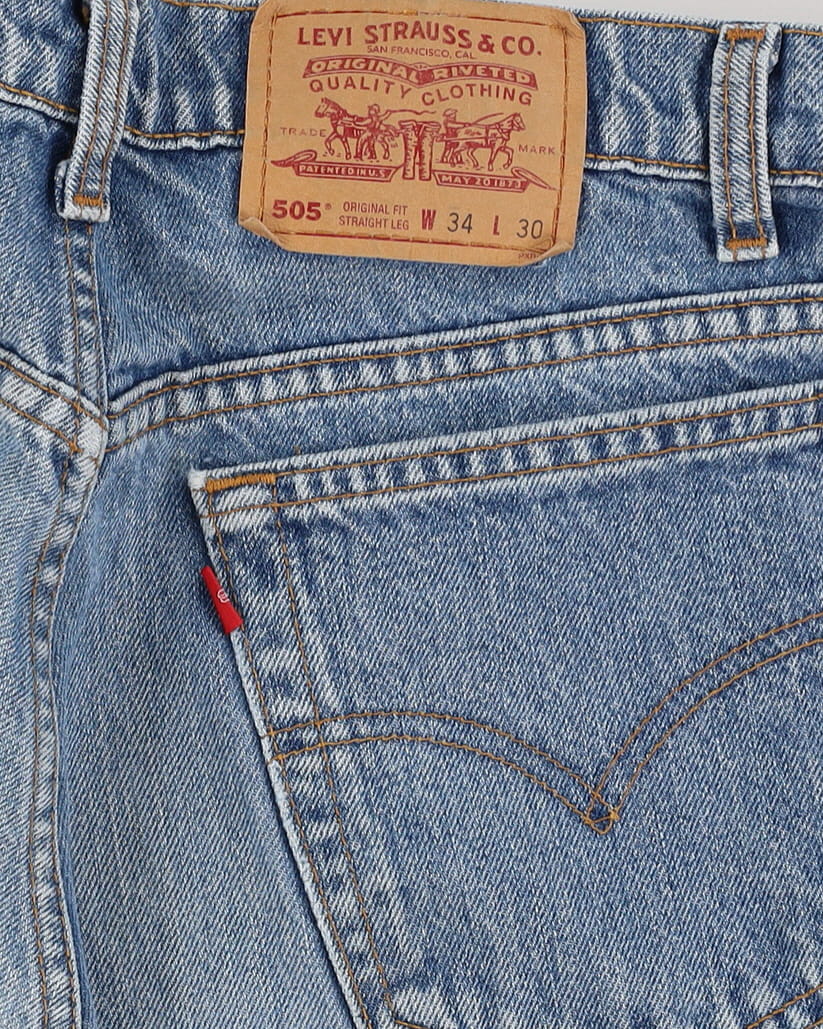 Vintage 80s Levi's 505 Blue Jeans - W34 L30