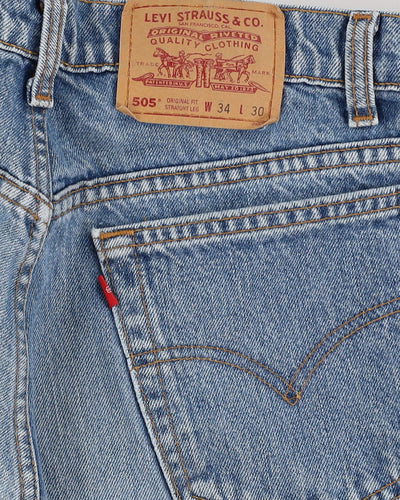 Vintage 80s Levi's 505 Blue Jeans - W34 L30
