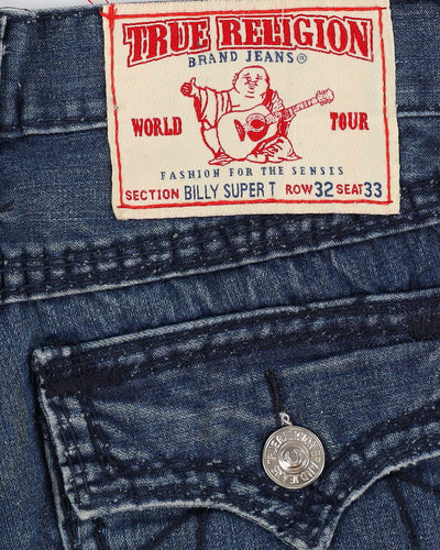 Y2K True Religion Contrast Stitch Jeans - W36 L32
