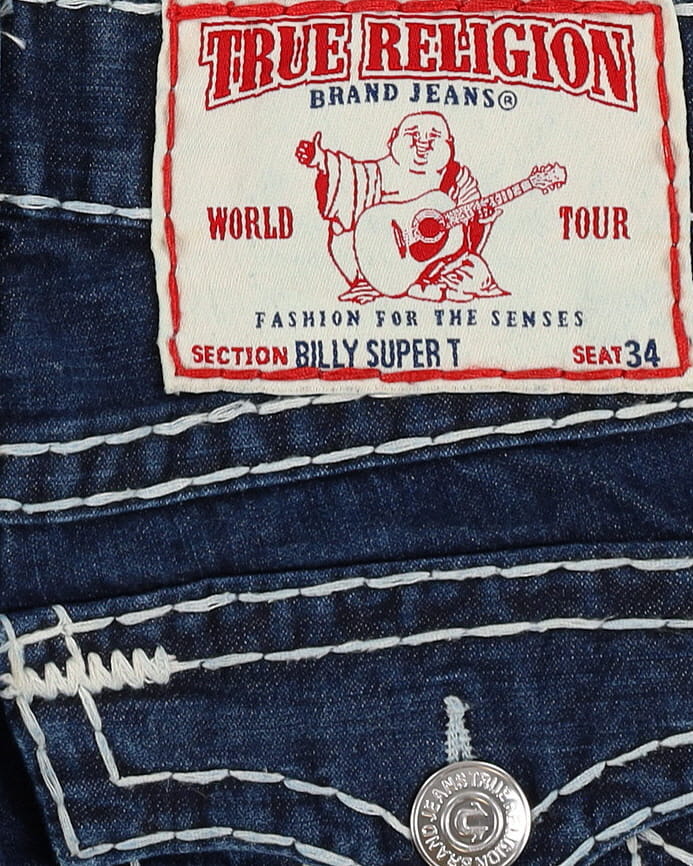 Y2K True Religion Contrast Stitch Jeans - W31 L29