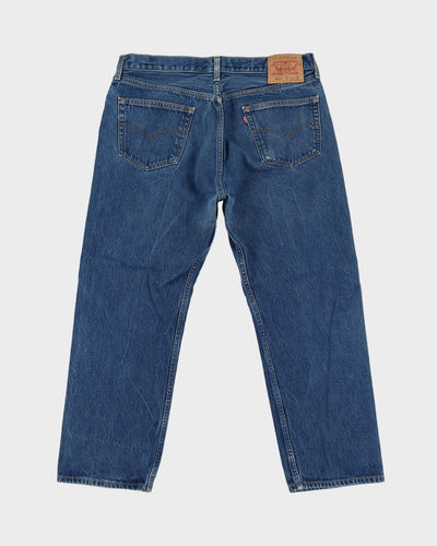 Vintage 90s Levi's 501 Dark Wash Blue Jeans - W35 L27