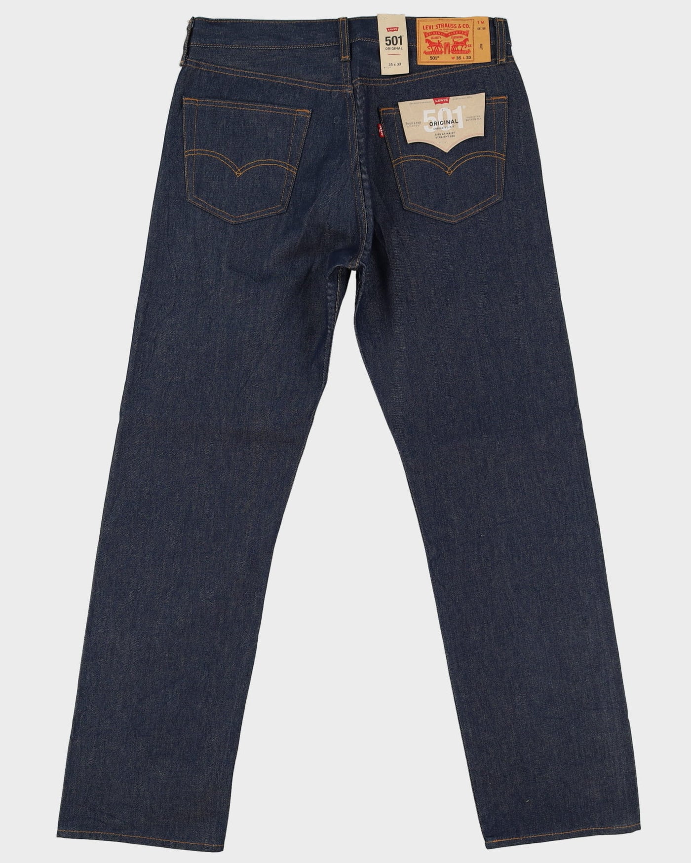 Deadstock With Tags Levi's 501 Dark Wash Blue Jeans - W35 L33