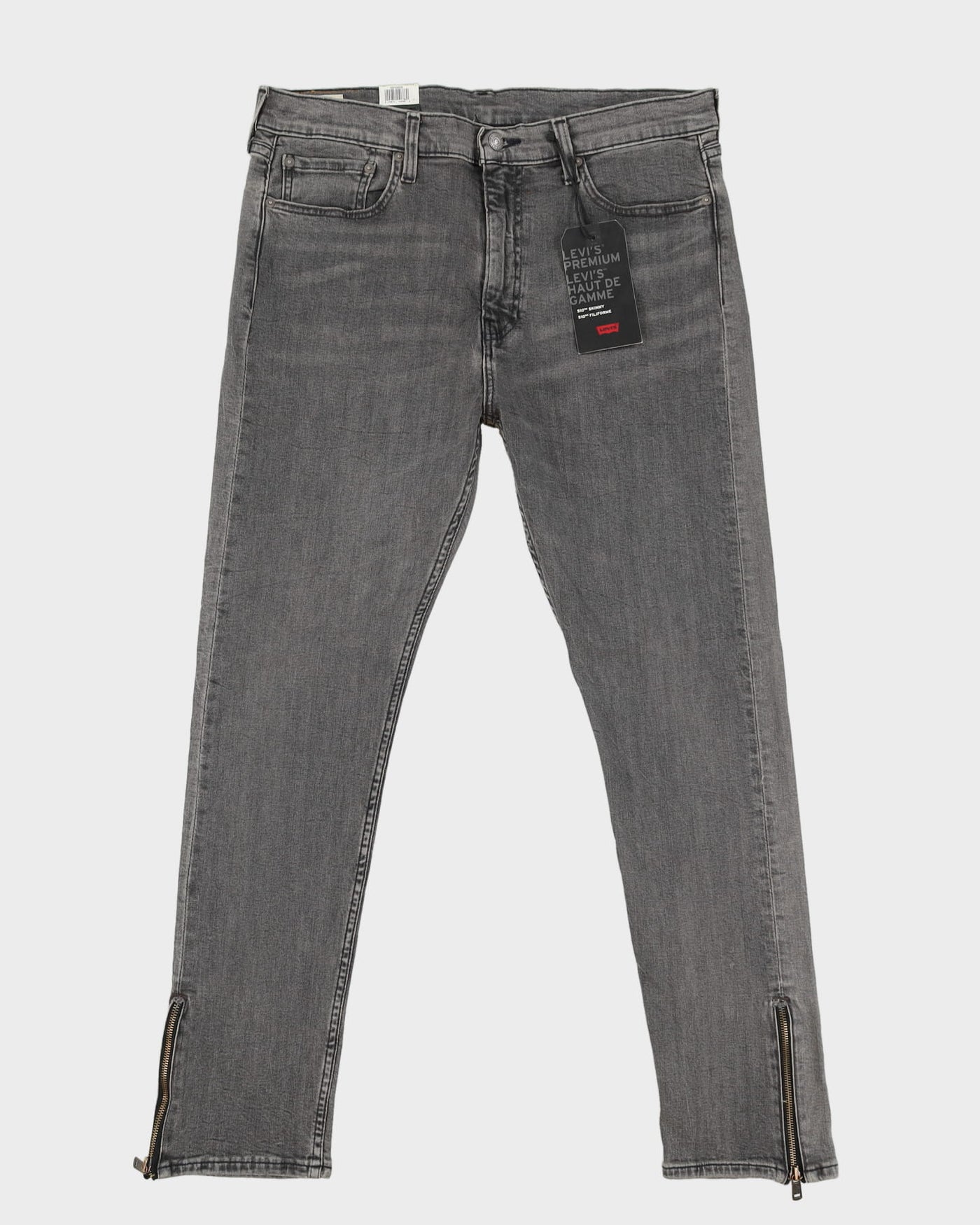 Vintage Deadstock With Tags Big E Levi's 510 Dark Wash Grey Jeans - W36 L31