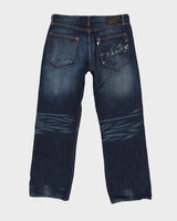 00s Ed Hardy Dark Wash Blue Jeans - W38 L33