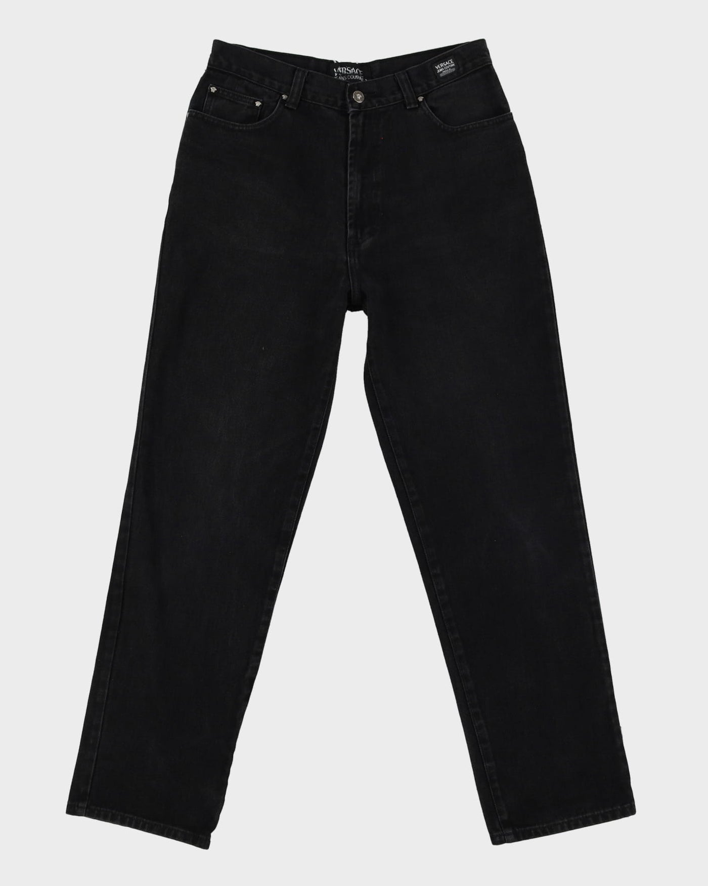 Vintage 90s Versace Dark Wash Black Jeans - W31 L31