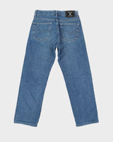 Vintage 90s Versace Dark Wash Blue Striped Jeans - W30 L29