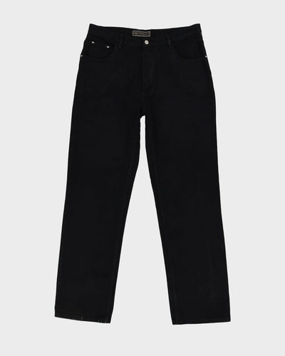 Vintage 90s Deadstock With Tags Armani Dark Wash Black Jeans - W35 L33