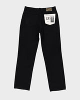 Vintage 90s Deadstock With Tags Armani Dark Wash Black Jeans - W35 L33