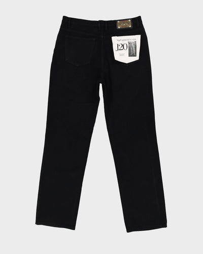 Vintage 90s Deadstock With Tags Armani Dark Wash Black Jeans - W35 L33
