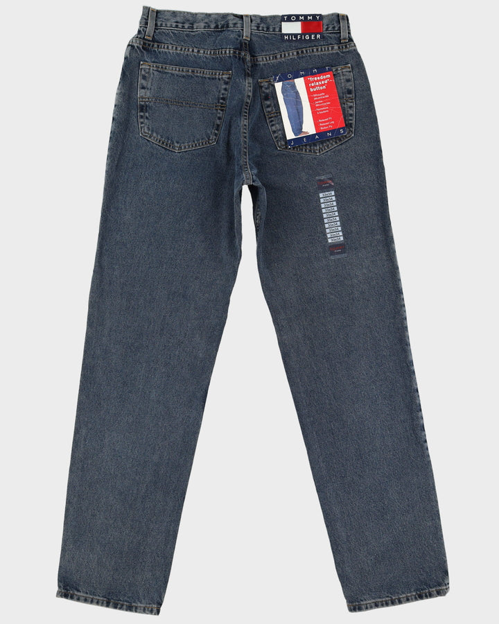 Vintage 90s Deadstock With Tags Tommy Hilfiger Dark Wash Blue Jeans - W32 L34