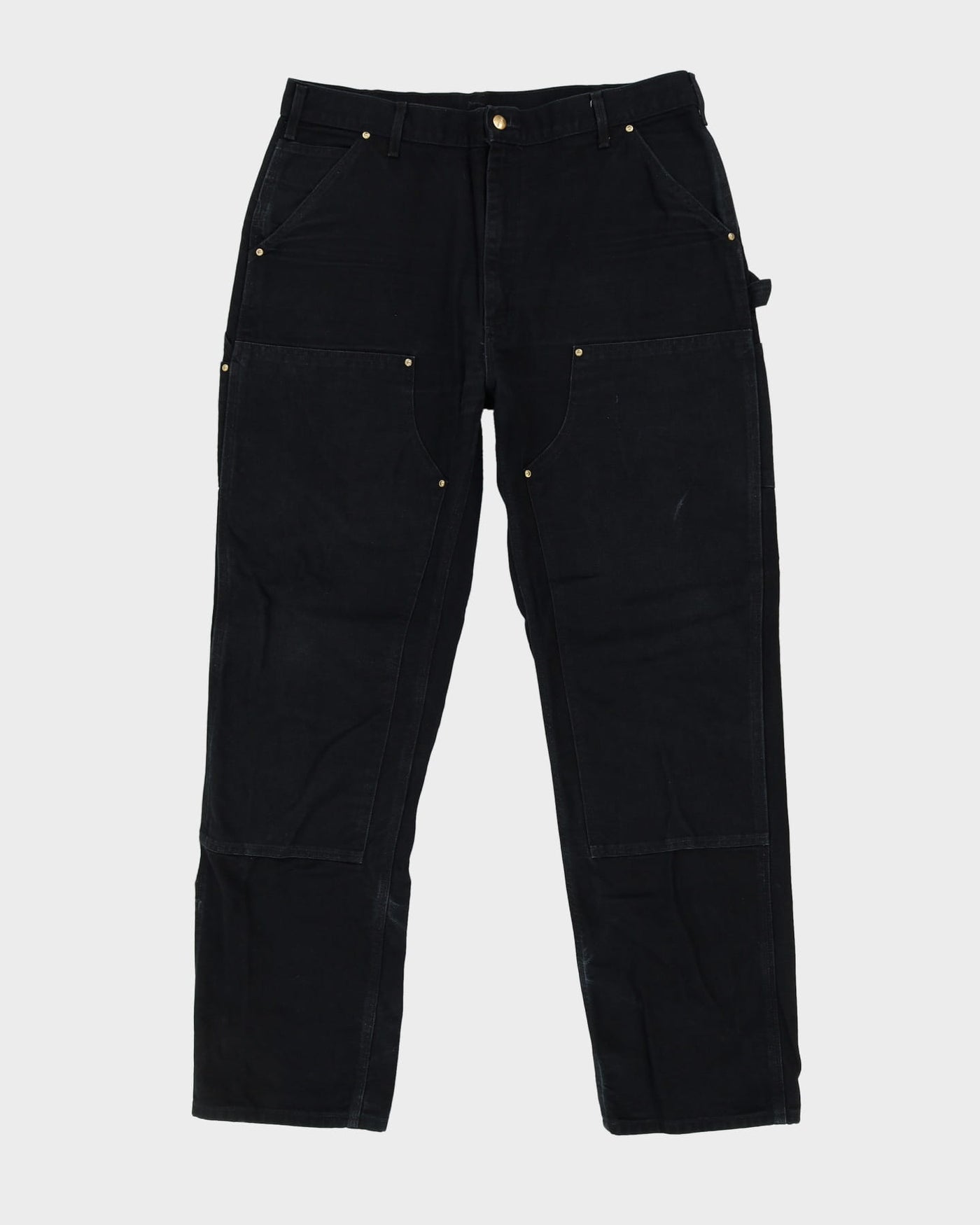 Vintage 90s Carhartt Black Double Knee Workwear Jeans - W38 L34