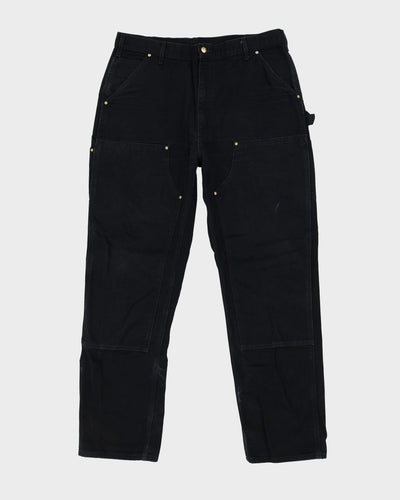 Vintage 90s Carhartt Black Double Knee Workwear Jeans - W38 L34