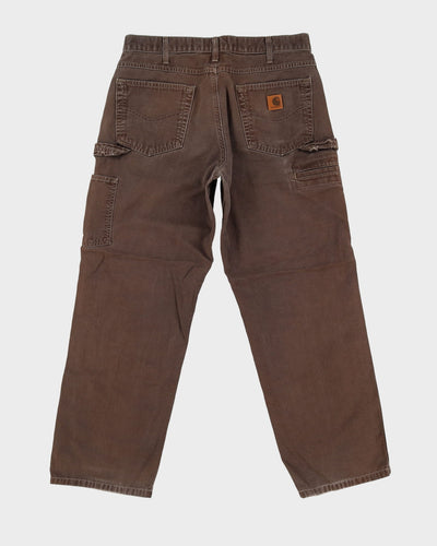 Vintage 90s Carhartt Faded Brown Workwear Jeans - W33 L29