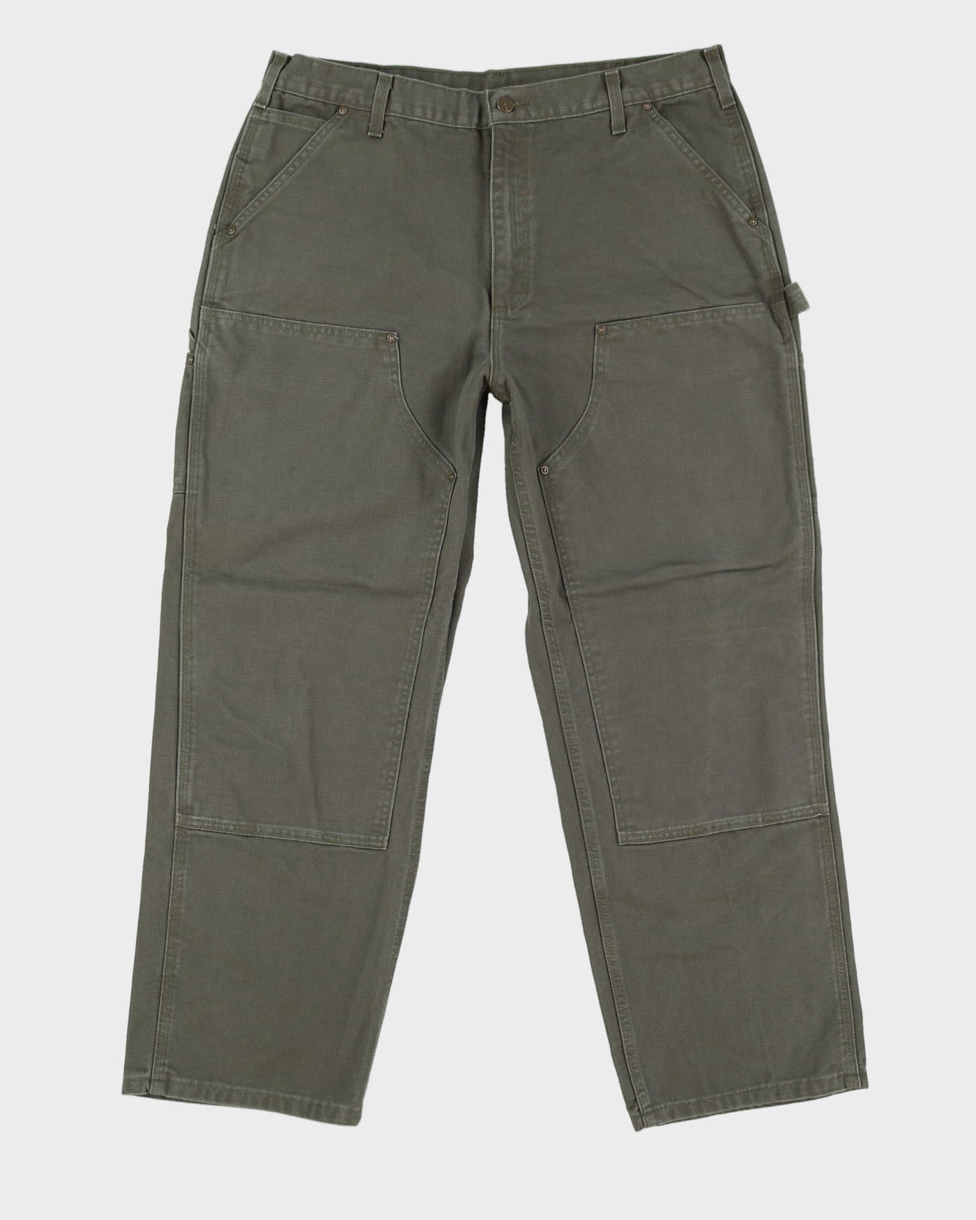 Vintage 90s Carhartt Green Double Knee Workwear Jeans - W36 L29