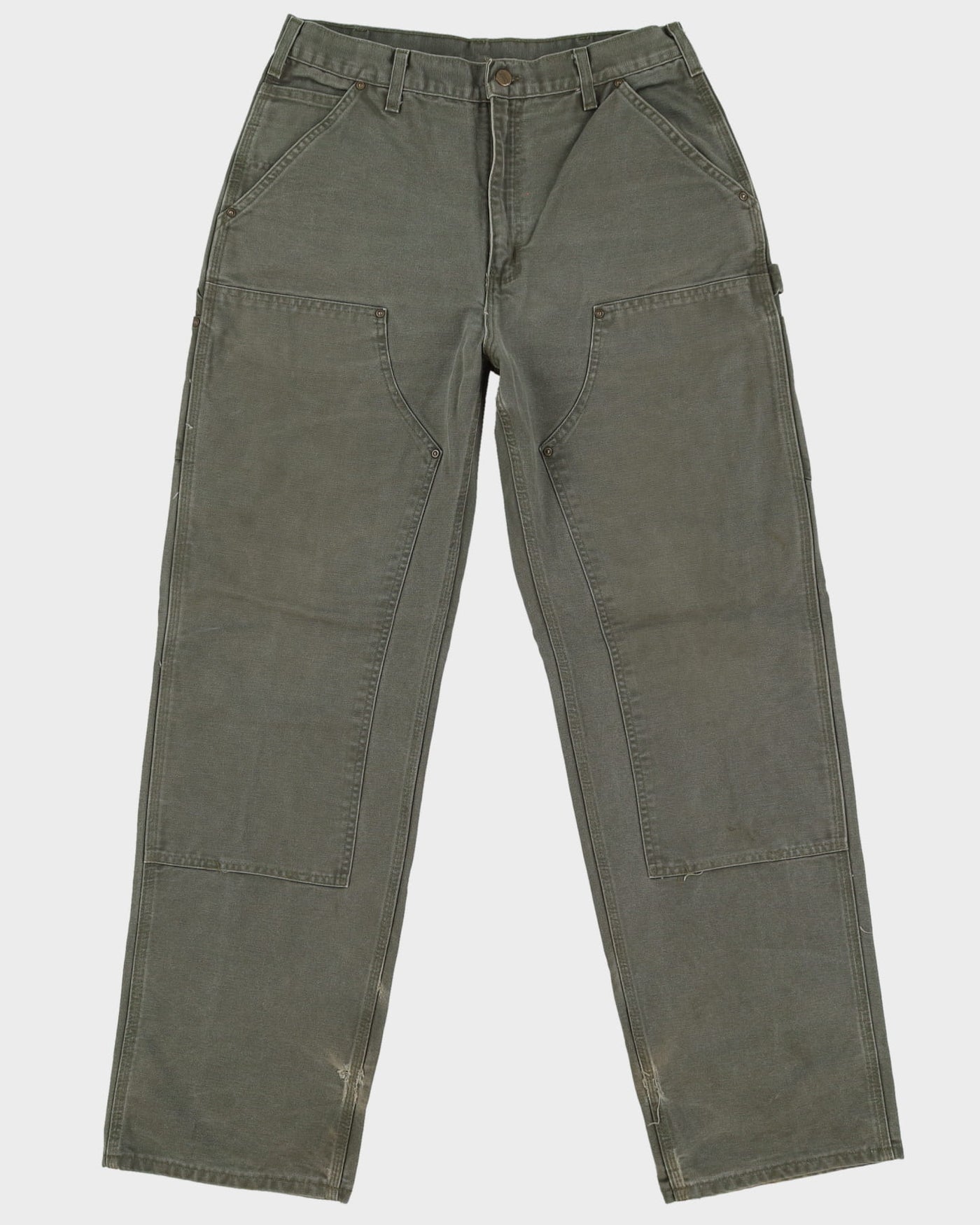 Vintage 90s Carhartt Green Double Knee Workwear Jeans - W33 L33