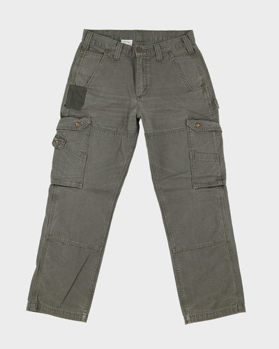 Vintage 90s Carhartt Green Double Knee Workwear Trousers / Jeans - W31 L29