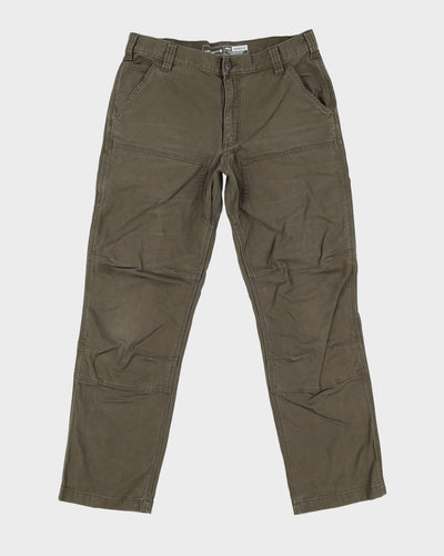 Vintage 90s Carhartt Green Double Knee Workwear Trousers / Jeans - W33 L30