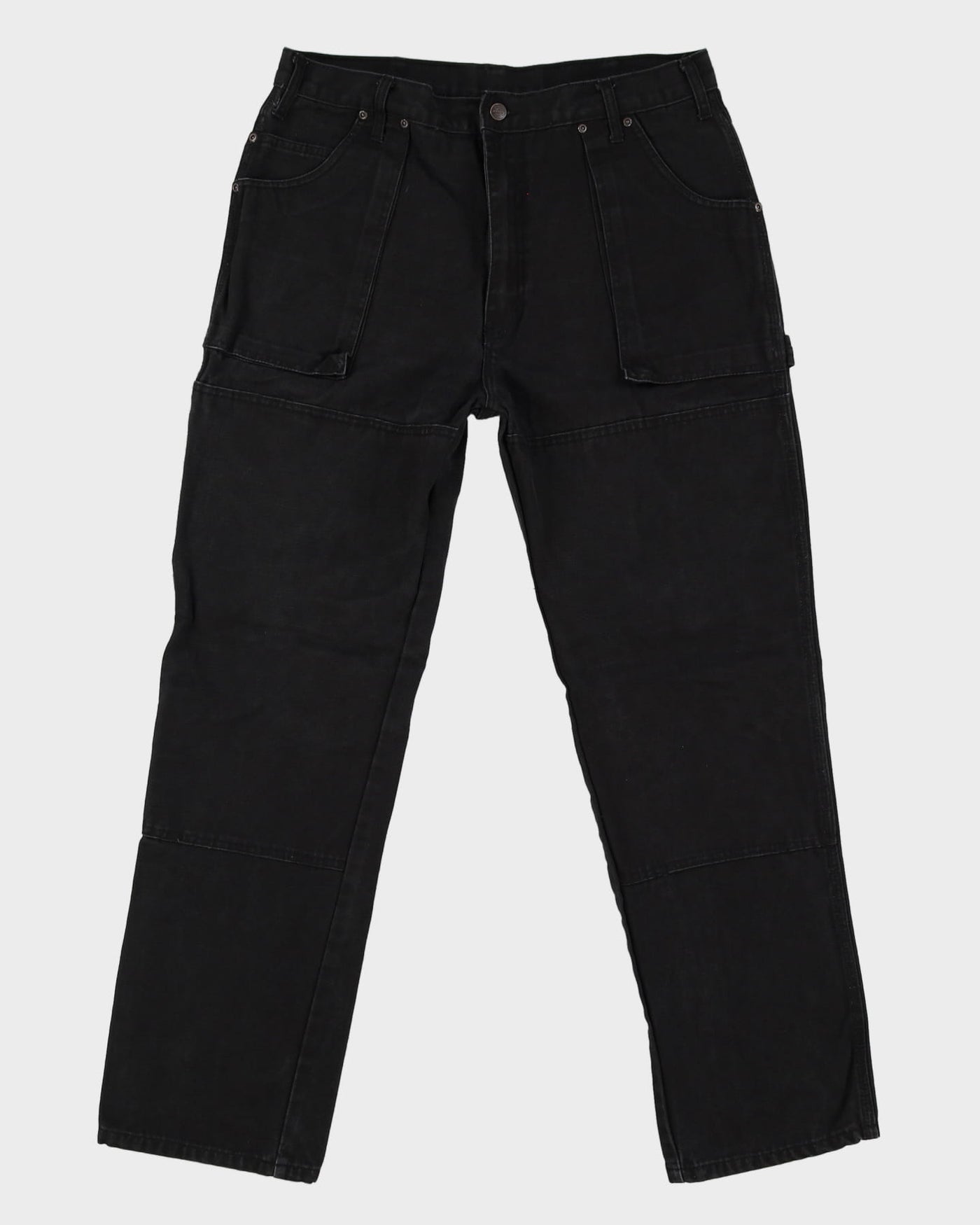 Vintage 90s Dickies Black Double Knee Workwear Trousers / Jeans - W35 L31