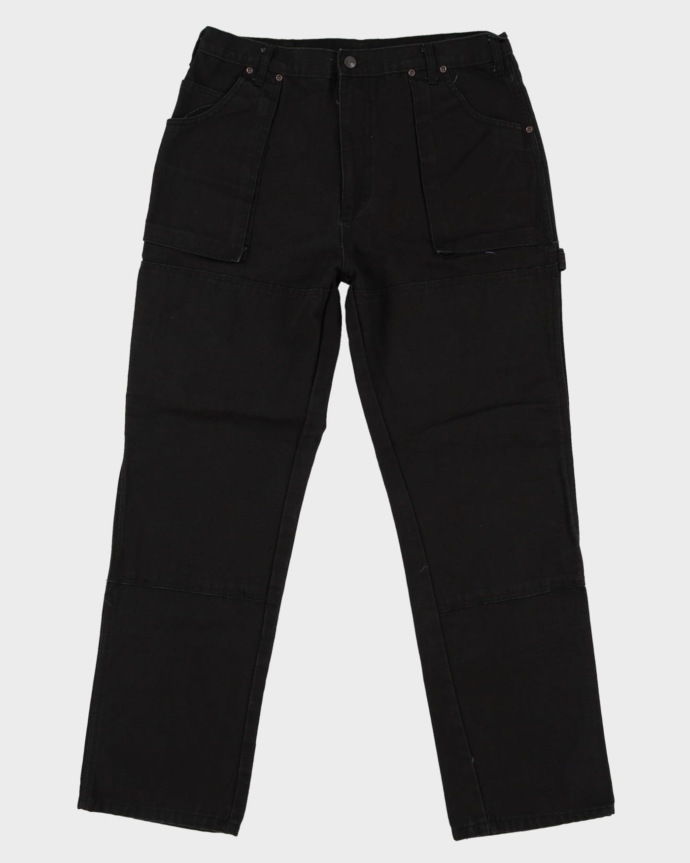 Vintage 90s Dickies Black Double Knee Workwear Trousers / Jeans - W35 L31