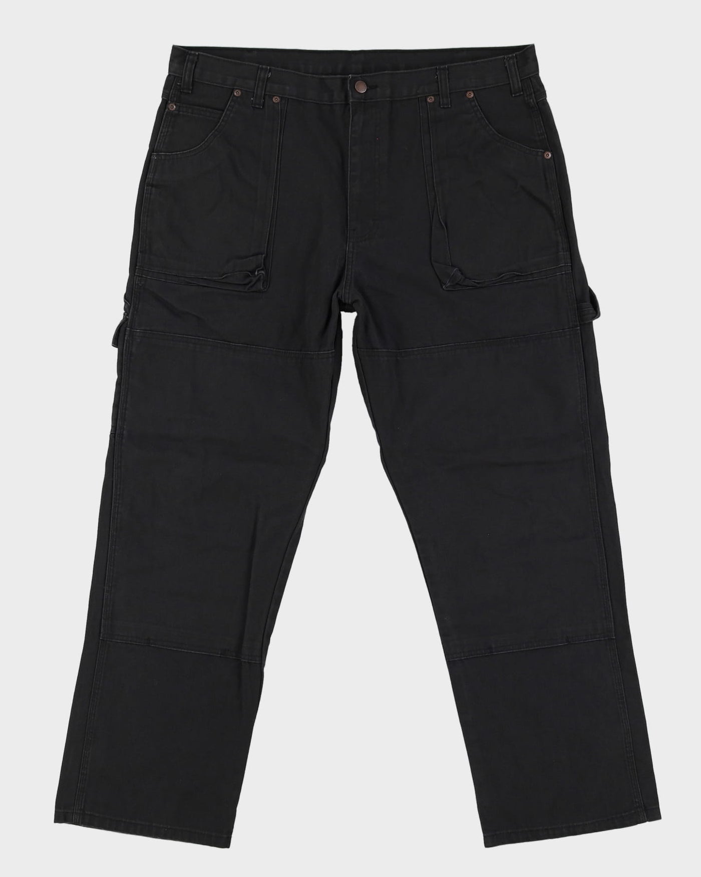 Vintage 90s Dickies Black Double Knee Workwear Trousers / Jeans - W40 L30