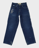 00s Y2K EXCO Blue Baggy Oversized Contrast Stitch Blue Jeans - W28 L31