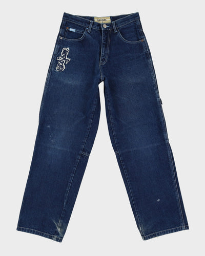 00s Y2K EXCO Blue Baggy Oversized Contrast Stitch Blue Jeans - W28 L31