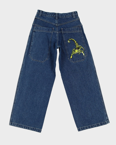 00s Y2K Extreme Zone Blue Baggy Oversized Jeans - W27 L29