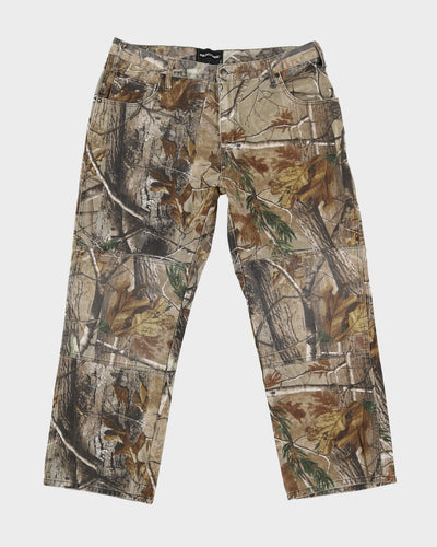 Vintage 90s Realtree Double Knee Camouflage All Over Print Workwear Jeans - W38 L28