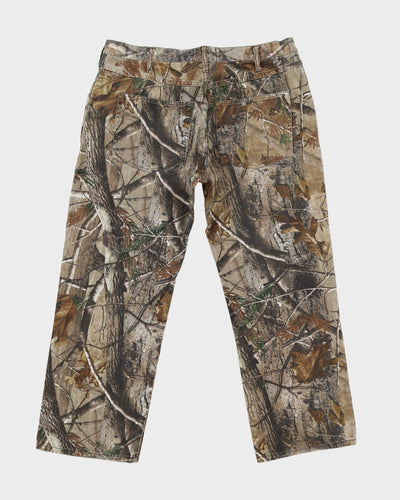 Vintage 90s Realtree Double Knee Camouflage All Over Print Workwear Jeans - W38 L28