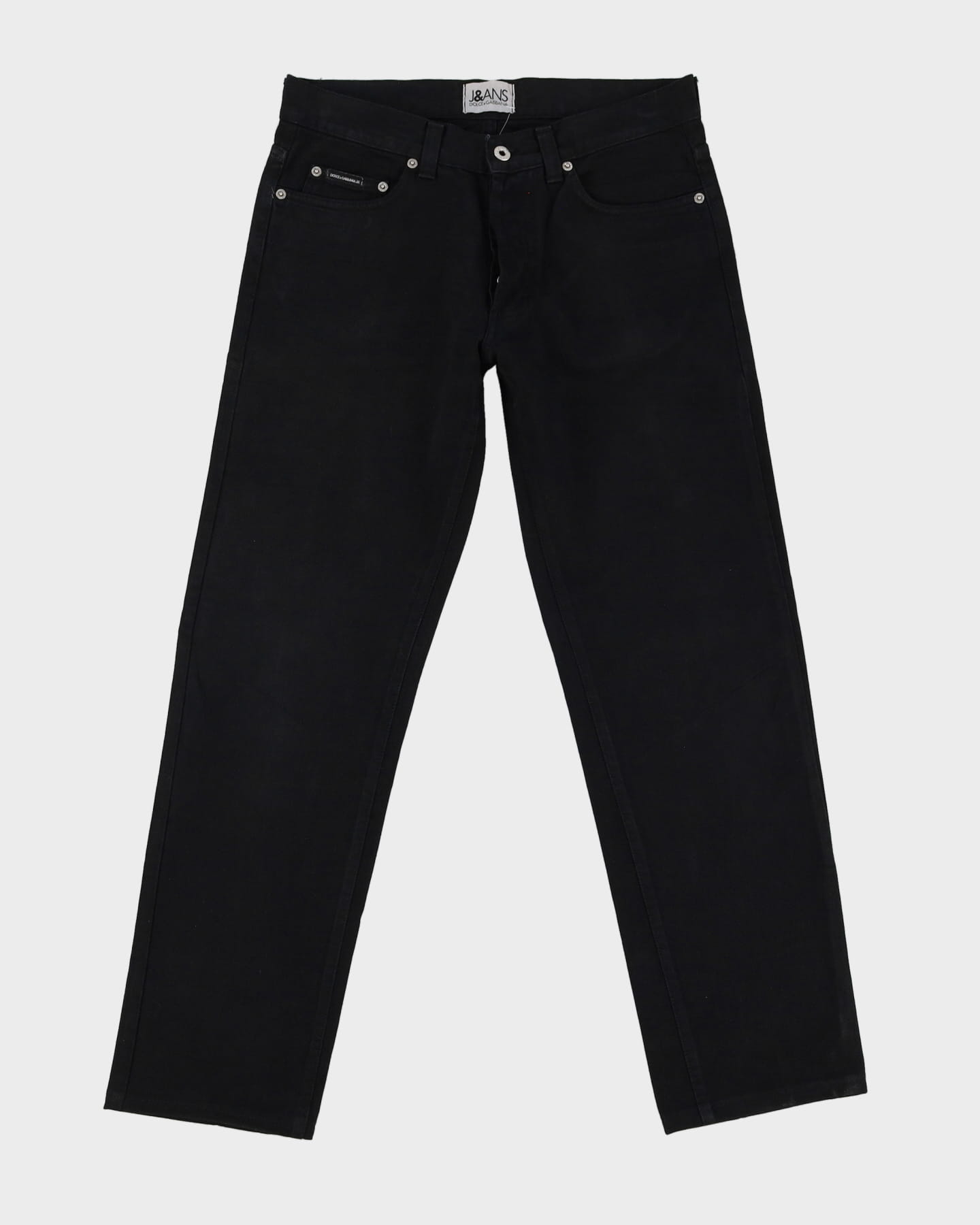 Vintage 90s Dolce &amp; Gabbana Black Dark Wash Jeans - W33 L31