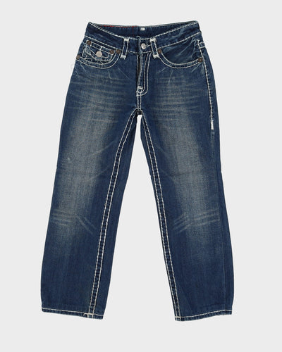 00s Y2K True Religion Blue Contrast Stitch Jeans - W30 L28