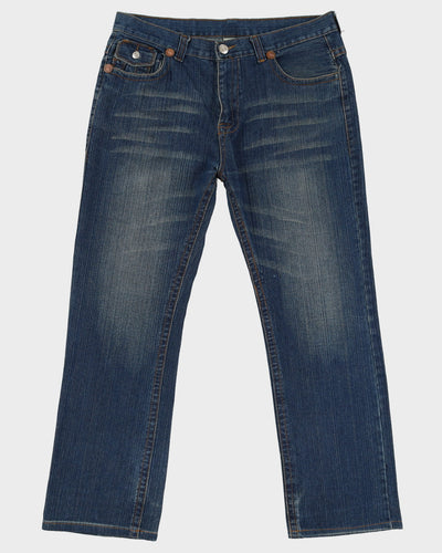 00s Y2K True Religion Blue Contrast Stitch Jeans - W38 L32