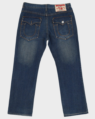 00s Y2K True Religion Blue Contrast Stitch Jeans - W38 L32