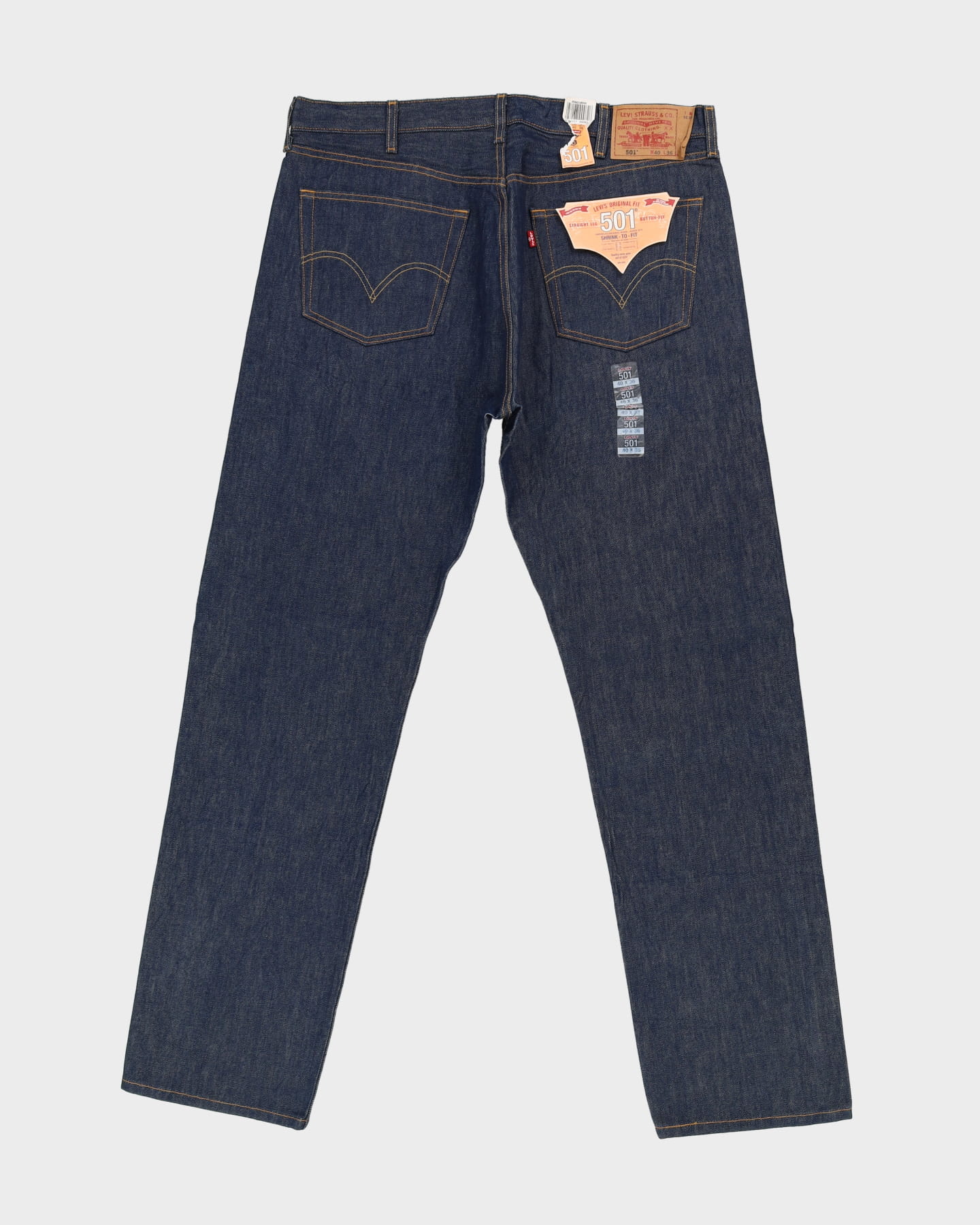 Deadstock With Tags Levi's 501 Dark Blue Jeans - W40 L36