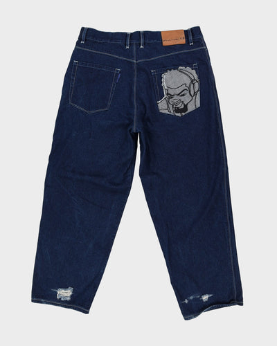 00s Y2K FUBU Dark Blue Jeans - W38 L31