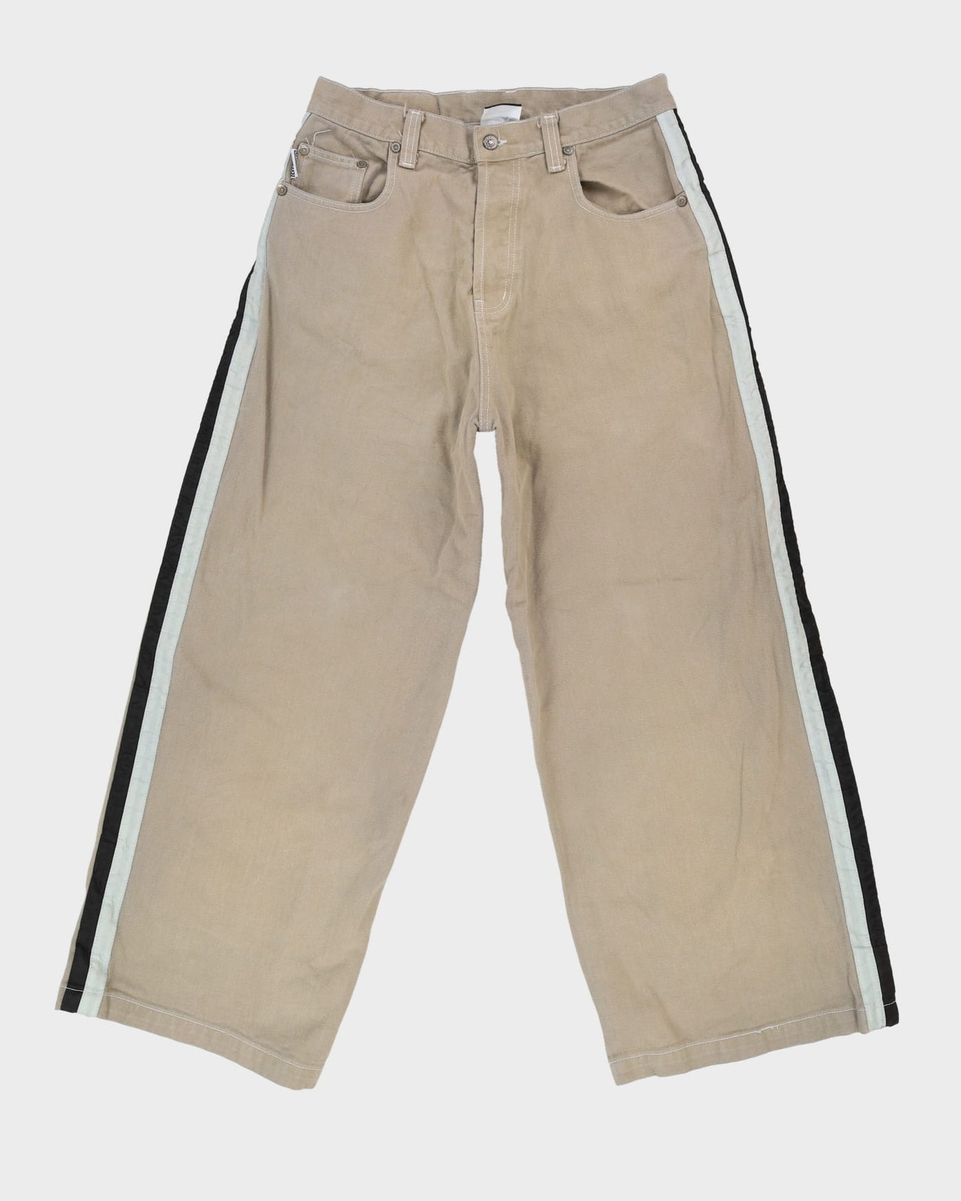 90s / 00s Y2K Greed Beige Baggy Skater Jeans - W34 L31