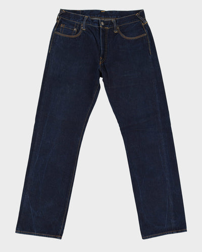 90s / 00s Y2K Evisu Dark Wash Blue Jeans - W34 L33