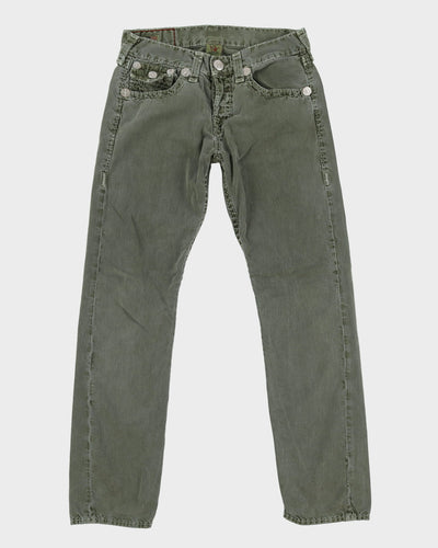 00s Y2K True Religion Green Jeans - W32 L33