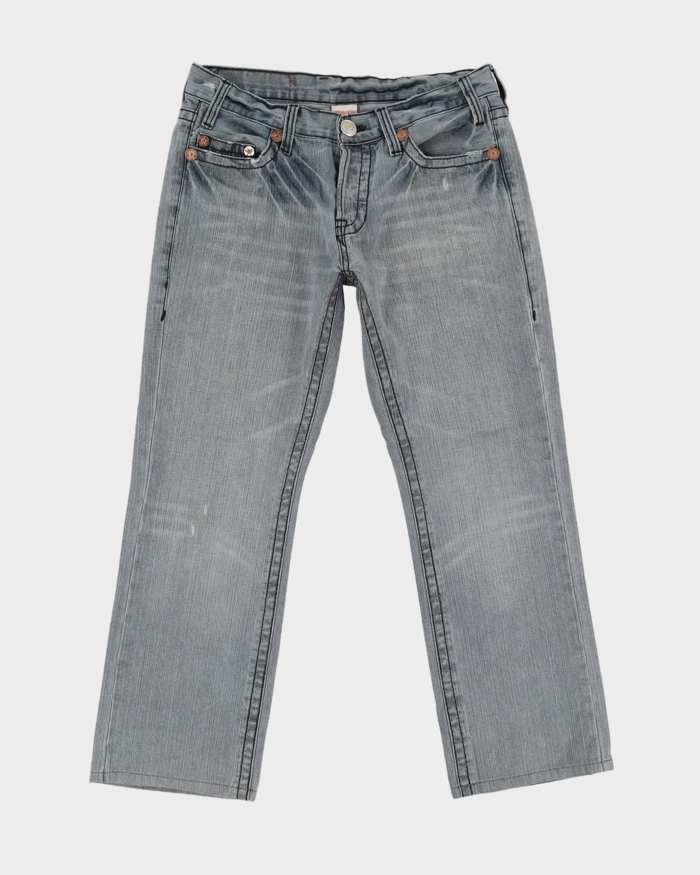 00s Y2K True Religion Grey Jeans - W34 L29