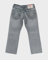 00s Y2K True Religion Grey Jeans - W34 L29