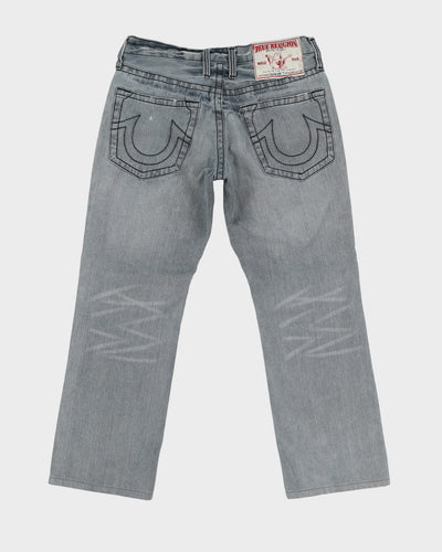 00s Y2K True Religion Grey Jeans - W34 L29